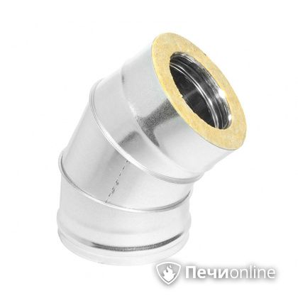 Колено 135° (45°) Теплов и Сухов Отвод Термо 45* ОТ-Р 430-0.5/оцинковка D120/180 в Верхней Салде