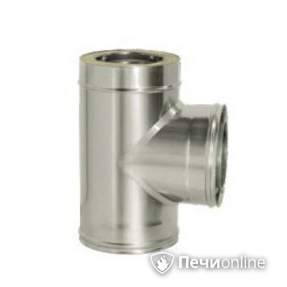 Дымоход Дымок Тройник 90° с изоляцией 0,8 мм. ТRFR90 150/230 в Верхней Салде