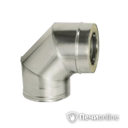 Дымоход Дымок Колено 90° с изоляцией 0,8 мм. OТFR90 150/230 в Верхней Салде