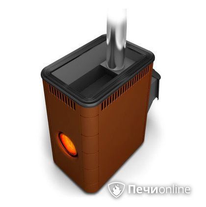 Дровяная банная печь TMF  Аврора Inox ДА Иллюминатор терракота  в Верхней Салде
