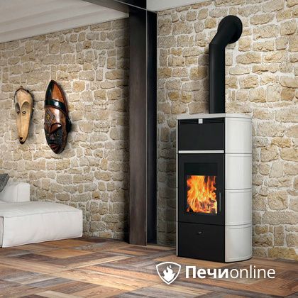 Печь-камин Edilkamin Flamma 24 kw V.A. Bianco Panna с Т/О в Верхней Салде