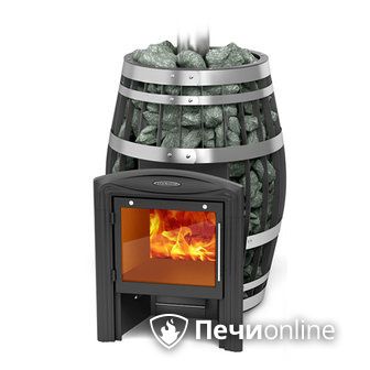 Дровяная банная печь TMF Саяны XXL 2015 Carbon Витра с закрытой каменкой в Верхней Салде