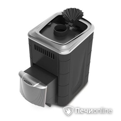 Дровяная банная печь TMF Гейзер Мини 2016 Carbon закрытая каменка нержавеющая дверь антрацит в Верхней Салде