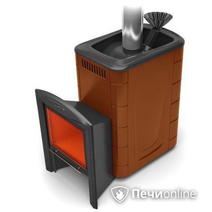 Дровяная банная печь TMF Гейзер 2014 Carbon Витра терракота в Верхней Салде
