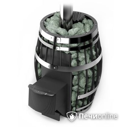 Дровяная банная печь TMF Саяны XXL 2015 Inox с закрытой каменкой и теплообменником дверь антрацит в Верхней Салде