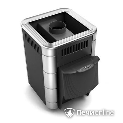 Дровяная банная печь TMF Оса Inox дверь антрацит короткий канал антрацит в Верхней Салде