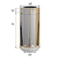 Дымоход Феррум Дымоход утепленный 0.5/оцинкованный d-150/210 L=0.5м по воде