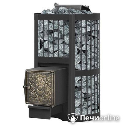 Дровяная банная печь Везувий Ураган Стандарт 22 (ДТ-4) с закрытой каменкой чугун в Верхней Салде