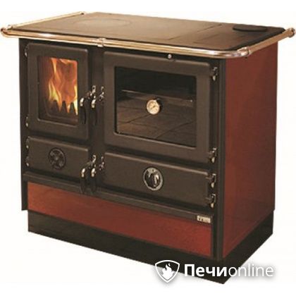 Отопительно-варочная печь MBS Thermo Magnum Red R с теплообменником и духовым шкафом в Верхней Салде