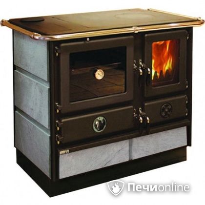 Отопительно-варочная печь MBS Thermo Magnum Stone L с теплообменником и духовым шкафом в Верхней Салде