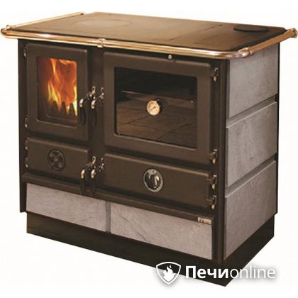 Отопительно-варочная печь MBS Thermo Magnum Stone R с теплообменником и духовым шкафом в Верхней Салде