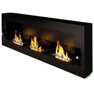 Биокамин ЭкоЛайф Fire Line Glass black burgundy