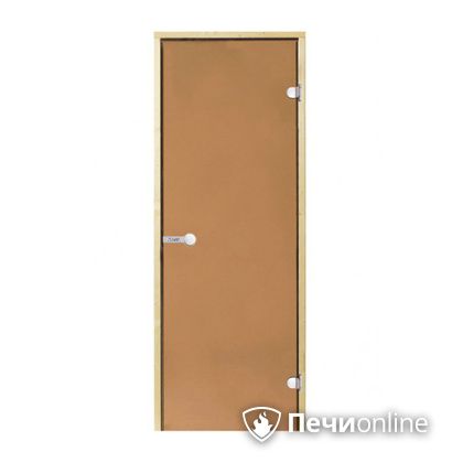 Дверь для бани Harvia Стеклянная дверь для сауны 8/19 коробка сосна бронза  D81901M в Верхней Салде